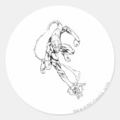 Blauwe lantaarn 9 ronde sticker (Voorkant)