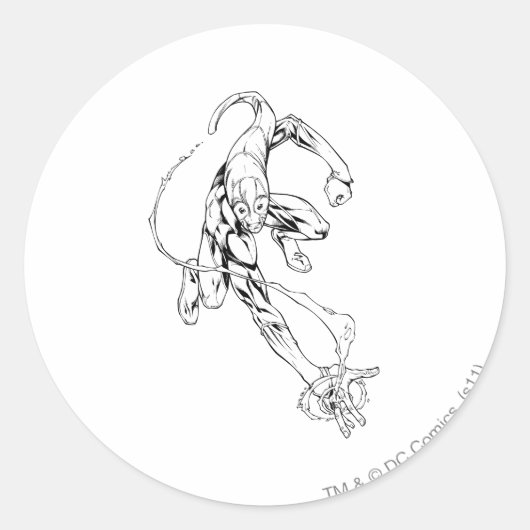 Blauwe lantaarn 9 ronde sticker (Voorkant)