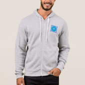 Blauwe lantaarntekening met om het patroon hoodie (Voorkant)
