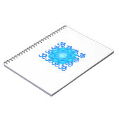 Blauwe lantaarntekening met om het patroon notitieboek (Linkerzijde)