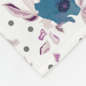 Blauwe lappendeken, populair, patchwork, folk, rus fleece deken (Hoek)