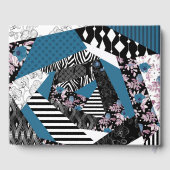 Blauwe lappendeken, populair, patchwork, folk, rus gastenboek (Achterkant)