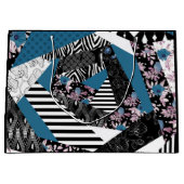 Blauwe lappendeken, populair, patchwork, folk, rus groot cadeauzakje (Voorkant)