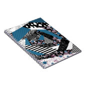 Blauwe lappendeken, populair, patchwork, folk, rus notitieboek (Rechterzijde)