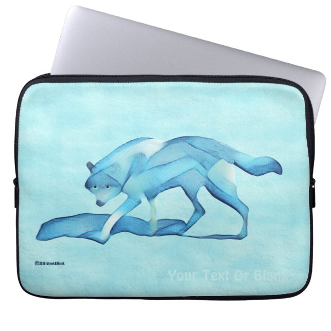 Blauwe laptophoes laptop sleeve (Voorkant)