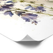 Blauwe Larkspur Bloemenkunst Print Poster (Hoek)