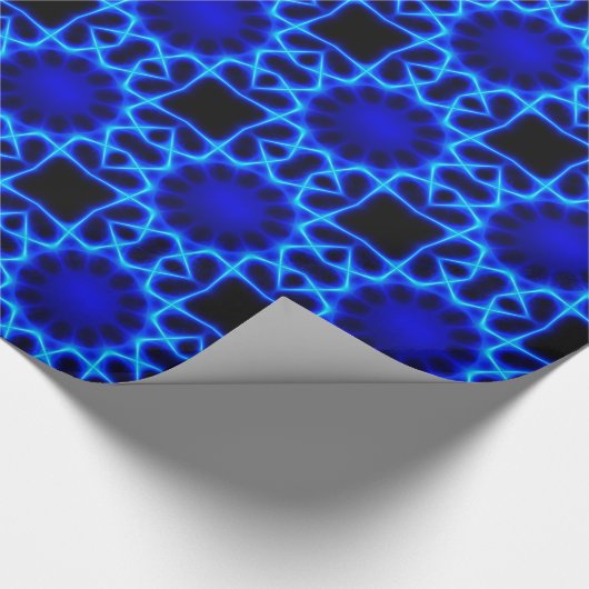 Blauwe laser #2 cadeaupapier (Hoek)