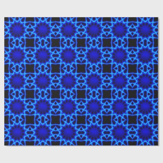 Blauwe laser #2 cadeaupapier (Vlak)