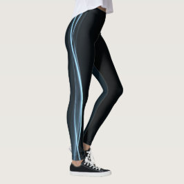 Blauwe Laser Streep Leggings