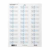 Blauwe Lattice-labels voor aangepaste retourzendin Etiket (Full Sheet)