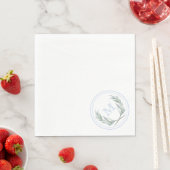 Blauwe laurierkuip papieren servetten (Insitu)