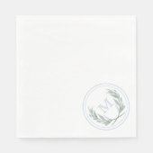 Blauwe laurierkuip papieren servetten (Voorkant)