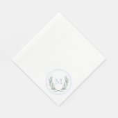 Blauwe laurierkuip papieren servetten (Hoek)