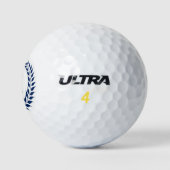 Blauwe Lauwerkrans Aangepaste Monogram Golfballen (Logo)