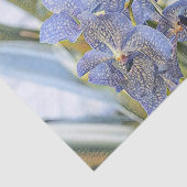 Blauwe lavanderkleurige orchidebloemen tissuepapier (Detail)