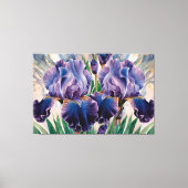 *~* Blauwe Lavendel IRIS Irissen Bloemen TV2 Canvas Afdruk (Voorkant)