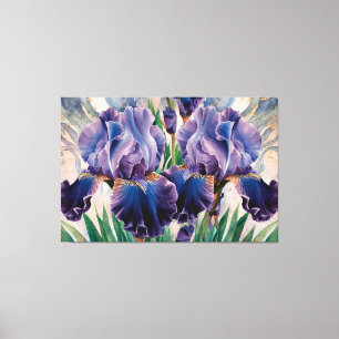 *~* Blauwe Lavendel IRIS Irissen  Bloemen TV2 Canvas Afdruk