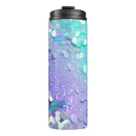 Blauwe Lavendel Mint Glitter Thermische Tumbler 12 Thermosbeker