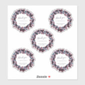 Blauwe Lavendel Paarse Hydrangeas bruiloft dank u Sticker (Vel)