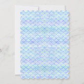 Blauwe Lavendel Zeemeermin Waterverf Baby Meisje D Kaart (Achterkant)