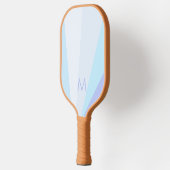 Blauwe Lavendelstralen Monogram Modern Gepersonali Pickleball Paddle (Links)