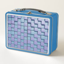 Blauwe lavendelvierkanten lunchbox
