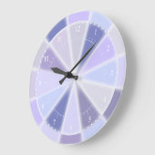 Blauwe lavender en Paarse Elegant Glow Grote Klok (Hoek)