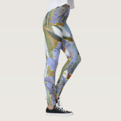 Blauwe lavender met orchidee bloemen leggings (Rechts)