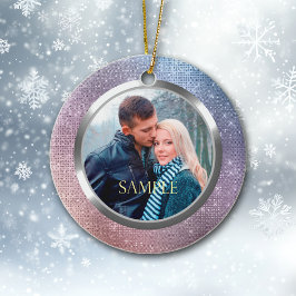 Blauwe lavender Starry licht eerste kerst Keramisch Ornament