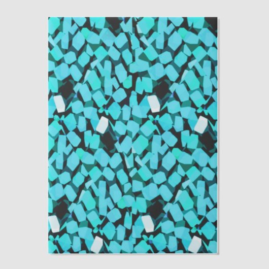 Blauwe lawinevellum-papier vellum uitnodigingen (Voorkant)