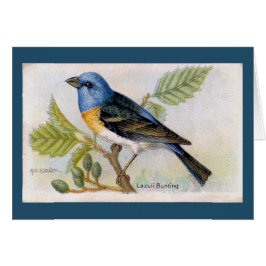 Blauwe Lazuli Bunting Bird bedankkaart