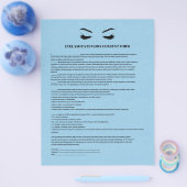 BLAUWE Leder OOGASUITBREIDINGSCONSENTE VORM Flyer (Enkel)