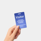 Blauwe lederen ontwerpbezoeker badge (Handheld)
