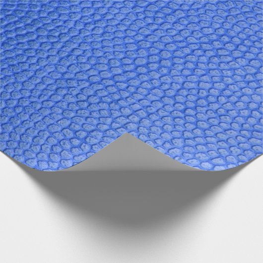 Blauwe lederhuid textuur cadeaupapier (Hoek)