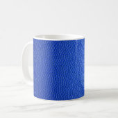 Blauwe lederhuid textuur koffiemok (Voorkant links)