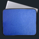 Blauwe lederhuid textuur laptop sleeve<br><div class="desc">Blauwe lederhuid textuur</div>
