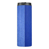 Blauwe lederhuid textuur thermosbeker (Achterkant)