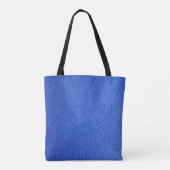 Blauwe lederhuid textuur tote bag (Achterkant)