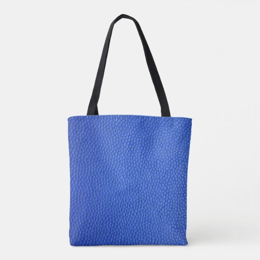 Blauwe lederhuid textuur tote bag (Achterkant)