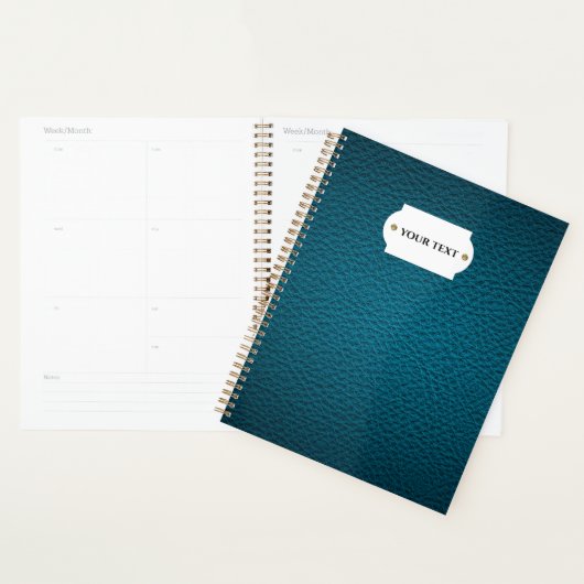 Blauwe lederplant planner (Display)