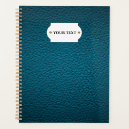 Blauwe lederplant planner