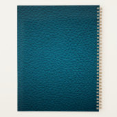 Blauwe lederplant planner (Achterkant)