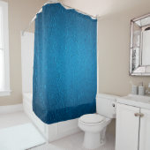 Blauwe ledertextuur douchegordijn (In situ)