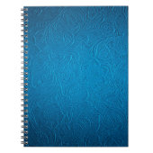 Blauwe ledertextuur notitieboek (Voorkant)