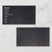 Blauwe ledertextuur visitekaartje (Voorkant / Achterkant)