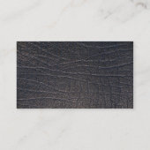 Blauwe ledertextuur visitekaartje (Achterkant)