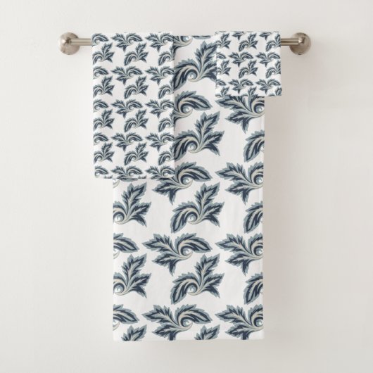 Blauwe lef Designer-handdoekset Bad Handdoek (Insitu)
