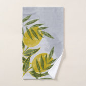 Blauwe legant botanische emon bad handdoek (Handdoek)