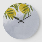 Blauwe legant botanische emon grote klok (Voorkant)