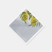 Blauwe legant botanische emon servet (Hoek)